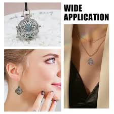 20pcs necklace cage pendants making kit spiral bead cages pendants, crystal  necklace holder, empty stone holder for jewelry making woven necklace, cage  holder making