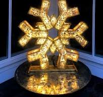 3D Standing Snowflake Motif