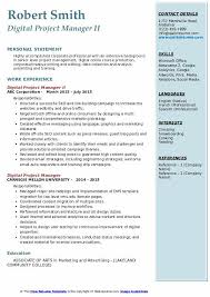 You may also want to include a headline or summary. Digital Project Manager Resume Samples Qwikresume