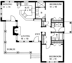 Cottage house plans small english country and french styles. Country Style House Plan 2 Beds 2 Baths 1065 Sq Ft Plan 140 131 Houseplans Com