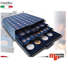 12 cassetti impilabili di misura media. Masterphil Mp Box Cassetti Impilabili Vassoi Per Monete E Serie Euro Velluto Blu Coins More