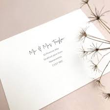 Addressing a couple married, she uses her husband's name socially. How To Address Wedding Envelopes Hummingbird Card Company