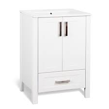 Update your bathroom with home depot deals! Glacier Bay Delchester 23 6 Inch W Vanity Bathroom Cabinet In White The Home Depot Canada