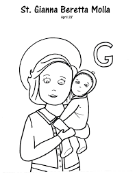 Saint francis xavier was born in a castle in spain. G Is For St Gianna Beretta Molla Saints To Color