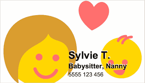 Get babysitting personalized business cards or make your own from scratch! Babysitting Business Cards Free Maker In 3 Easy Steps