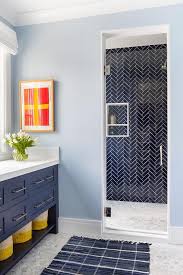 This master bathroom was custom designed specifically for our client. Cobalt Blue Floor Tile Design Ideas