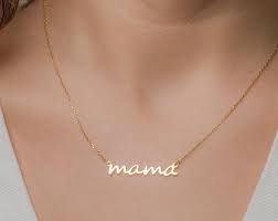 Mama Necklace New Mom Necklace Mom Jewelry Personalized Etsy Custom Initial Necklace Sterling Silver Name Necklace Necklace Etsy
