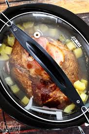 Using a sharp knife, slice between the skin and fat of the gammon, pulling then place the joint on a rack in a roasting tin. Slow Cooker Ham With Maple And Brown Sugar Favorite Family Recipes