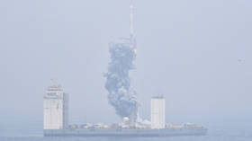 The long march 5b rocket was launched in late april to carry the first module of china's future space station. China Launches Its 1st Space Rocket From A Sea Platform Photo Rt World News