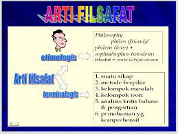 Secara etimologi • filsafat (bhs indonesia); Pengertian Etimologis Filsafat Alfindarmawan95