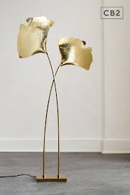 Ginkgo Brass Sculptural Floor Lamp Reviews Cb2 In 2020 Floor Lamp Lamp Floor Lamp Lighting