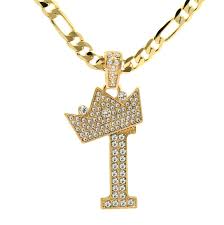 Home / the custom bubble chain. Crown Aphabet Initial Chain Pendant Blingkingstar Free Shipping