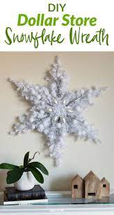 Diy Dollar Store Snowflake Wreath Dollar Store Christmas Crafts Christmas Wreaths Diy Dollar Tree Christmas Decor