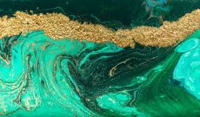 Green And Gold Powder Marble Liquid Texture In 2020 Marmeren Achtergrond Groen Strand Achtergrond