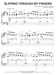 We did not find results for: Slipping Through My Fingers Sheet Music Abba Big Note Piano