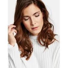Maglione In Lana E Cashmere Bianco Gerry Webergerry Weber In 2020 Hair Styles Bob Hairstyles Curly Hair Styles