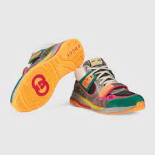 Shop The Men S Ultrapace Mid Top Sneaker In Green At Gucci Com Enjoy Free Shipping And Complimentary Gift Luxury Sneakers Men Designer Sneakers Mens Sneakers