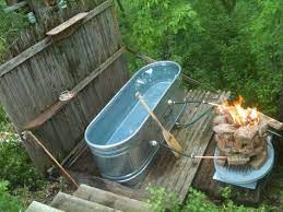 Soaking in a tub outside creates a relaxing experiencing that is hard to replicate. Japanese Soaking Tub Outdoor Diy Joel 39 S Outdoor Tub Garden Gate Board 2 Pinterest Hot Tub Outdoor Outdoor Tub Outdoor Bathtub