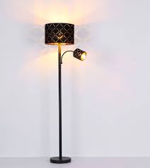 Lampadaire Avec Lampe De Lecture Lampadaire De Salon Lampadaire Lampe De Lecture Plafonnier Or Noir Lampe De Lecture Decor Flexible Poinconnages 1x E27 1x E14 Pxh 35 X 162 Cm Etc