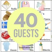 Find freeprintabletm.com on category bingo cards. Baby Shower Bingo Cards Up To 80 Cards Cute Modern All Different
