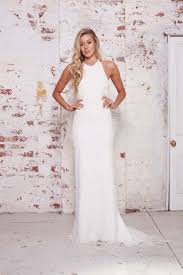 Perfect Dress For The Sporty Bride Ivory High Halter Neck Bias Gown With Lace Overlay Halter Top Wedding Dress Wedding Dresses Strapless Best Wedding Dresses