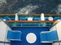 Deep and has no ceiling overhang as protection from sun or rain. Emerald Princess Nancy S Notes From Florida