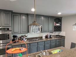 Kitchen Cabinets Refinished In Carbon Copy Gray By Chameleon Painting Utah Refinishing Cabinets Kitchen Sink Decor Refinish Kitchen Cabinets