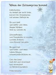 Wenn Der Schneeprinz Kommt Wintergedichte Fur Kinder Gedicht Weihnachten Kindergedichte