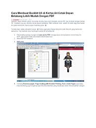 Ini juga memungkinkan anda untuk mengonversi file pdf menjadi. Cara Membuat Booklet A5 Di Kertas A4 Cetak Depan Belakang Lebih Mudah Dengan Pdf