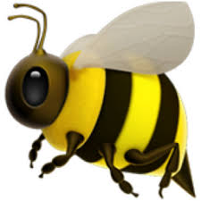 Black And White Striped Bee Uk Honeybee Emoji U 1f41d Emoji Emojis On Instagram Yellow Bee