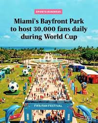 ??? Miami is getting ready for the world… and the opportunity is HUGE.,  Miami’s Bayfront Park is transforming into a 436,000 sq. ft. FIFA Fan  Festival for the FIFA World Cup 2026, and the economic ...
