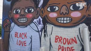 Black And Brown Unity Mural Mural Movement Spreads Messages Of Unity Across Chicago Abc7 San Francisco