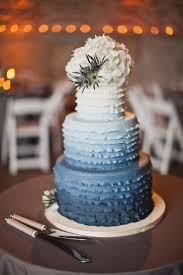Blue Ombre Ruffled Wedding Cake Wedding Cakes Blue Wedding Cake Ombre Ruffle Wedding Cake