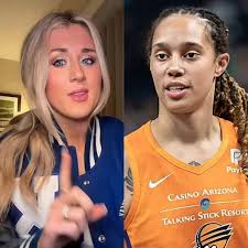 Brittney Griner was criticized by Riley Gaines for knelt during the  National Anthem. “You don't have to sing or anything, but you do have to  show some respect for the nation that