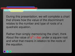 Ppt The Discriminant Powerpoint Presentation Free