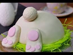 Auch kugeln und halbkugeln aus kuchen sind möglich und lassen sich sogar in form einer. Hasenpopo Motivtorte Kuppeltorte Mit Marzipan Osterdeko Torte Youtube