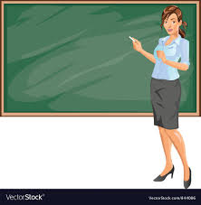 Female Teacher Royalty Free Vector Image Vectorstock Female Teacher Teacher Cartoon Beautiful Teacher