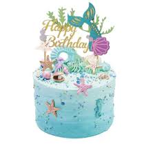 Order cakes made with your favorite rich and creamy cold stone ice cream. Amazon Com Glitter Mermaid Cake Topper Happy Birthday Cake Picks Mermaid Cake Decoration For Mermaid Baby Shower Birthday Party Supplies By Ziyan Grocery Gourmet Food