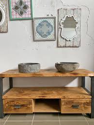 Quello che rende pratico un bagno è la cura dei particolari; Mobile Da Bagno Da Terra Old Style In Legno Stile Industriale Xlab