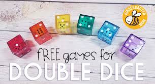 Printable dice games for preschoolers and kindergarten. Double Dice Addition Bump Kindergarten Mom