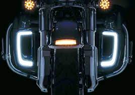 Kuryakyn Tracer Motorcycle Fairing Lower Grill Inserts With Led Turn Signals