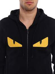 Sweatshirts Sweaters Fendi Monster Eyes Detailed Hoodie Fy07968ckf0qa1