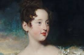 Maria II, Da Gloria, Queen of Portugal (1819-1853) at age 10, portrait by  Sir Thomas
