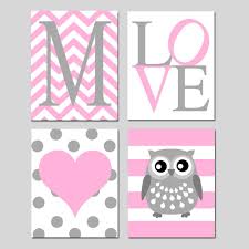 Disponemos de una gran cantidad de modernos cuadros decorativos para todos los gustos que puedas imaginar, con los que además de dar a tu casa tu. Baby Girl Owl Nursery Art Pink Owl Nursery Decor Owl Nursery Wall Art Set Of 4 Prints Or Owl Canva Percheros Para Ninos Decoracion Con Cuadros Tapa De Cuaderno