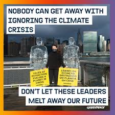 Os impactos da crise climática batem em nossa porta e é essencial que o brasil dê mais espaço para fontes renováveis de energia! Greenpeace On Twitter As The United Nations Meets Virtually At The Summit On Biodiversity Today Ice Sculptures Of The Presidents Donald Trump And Jair Bolsonaro Are Melting In New York City To