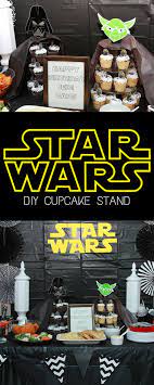 Star Wars Themed Cupcake Stands Party A Southern Mother Star Wars Cupcakes Star Wars Party Star Wars Diy