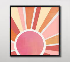 Lots of people use ombre on fabrics and furniture, but did you know that you can use it on walls too? Minted Ombre Sun Wall Art By Alison Jerry Designs Pottery Barn Kids