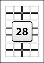 Sharp & dull pencil labels. 28 Rectangle Labels Per A4 Sheet 35 Mm X 30 Mm Flexi Labels