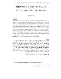 Memastikan sistem pembentungan dapat berfungsi dengan baik. Pdf Television Media For Islamic Education In Millennium Era