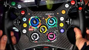 There are a number of materials used in a steering wheel, but the main materials are carbon fibre, fibreglass, silicon, titanium and copper. F1 Technique The Steering Wheels Of The 2013 Formula 1 Cars Photos Auto123 Com